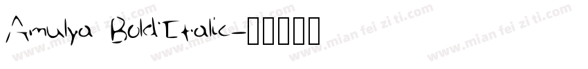 Amulya BoldItalic字体转换
